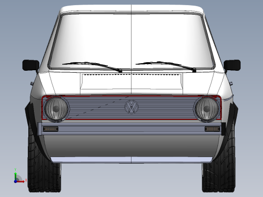 高尔夫 Mk1 车身外壳--sw前视缩略图