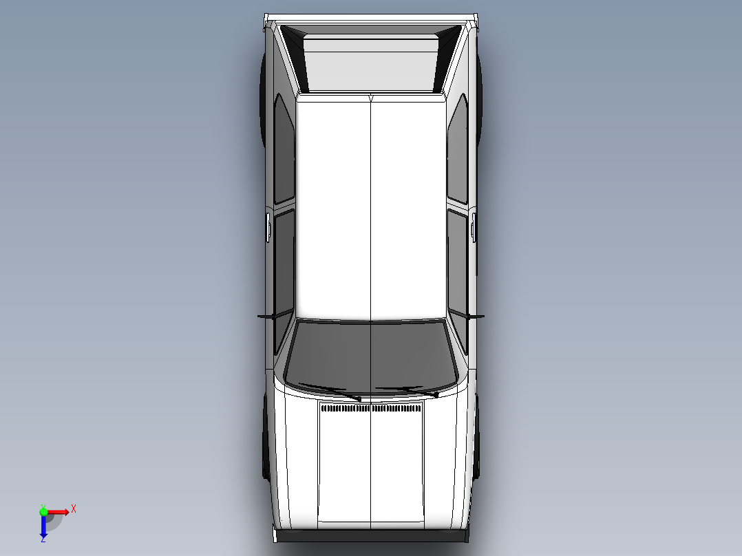 高尔夫 Mk1 车身外壳--sw俯视图