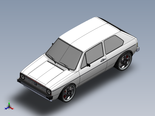 高尔夫 Mk1 车身外壳--sw正等轴测缩略图