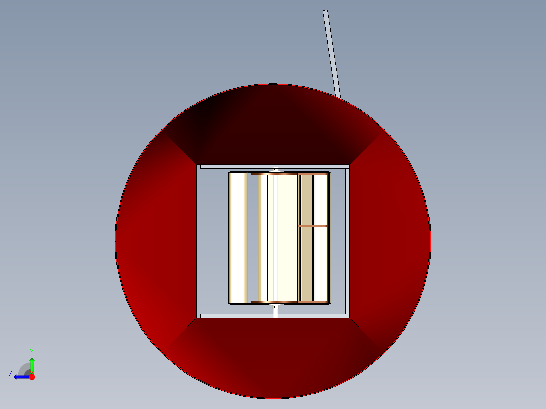 小型LENZ2风力涡轮机右视图