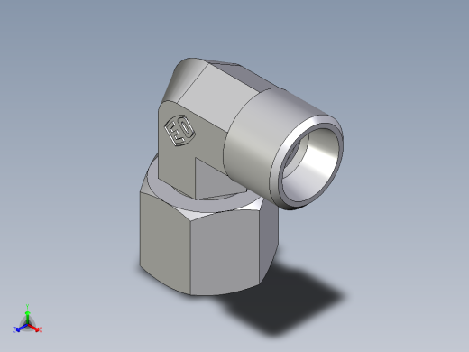 卡套式工业通用硬管接头EO_Swivel_nut_elbow_EW10LOMDCF