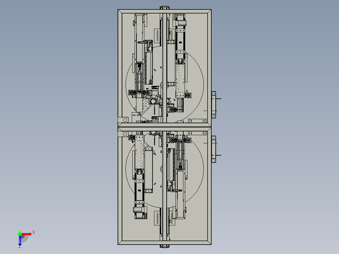 汽车安全带自动穿带机俯视图