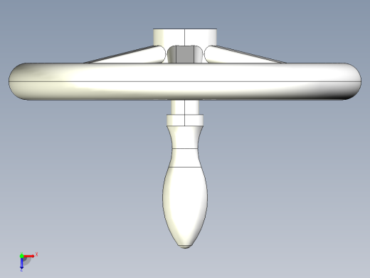 鋁合金手輪(旋轉把手)2459-3D多系列多零件图纸模型俯视缩略图