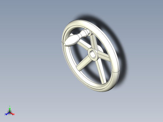 鋁合金手輪(旋轉把手)2459-3D多系列多零件图纸模型正等轴测缩略图