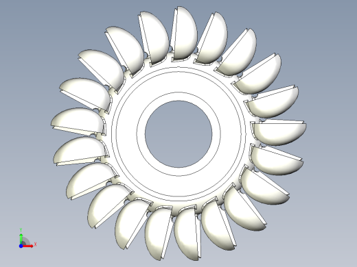 冲击式水轮机转轮前视缩略图