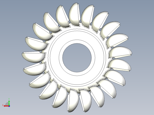 冲击式水轮机转轮后视缩略图