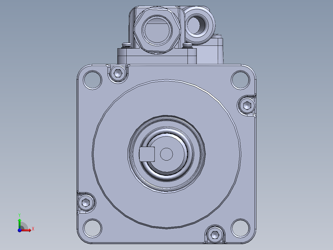 汇川电机（400w中惯量普通）MS1H4-40B30CB-A331Z 外形图前视图