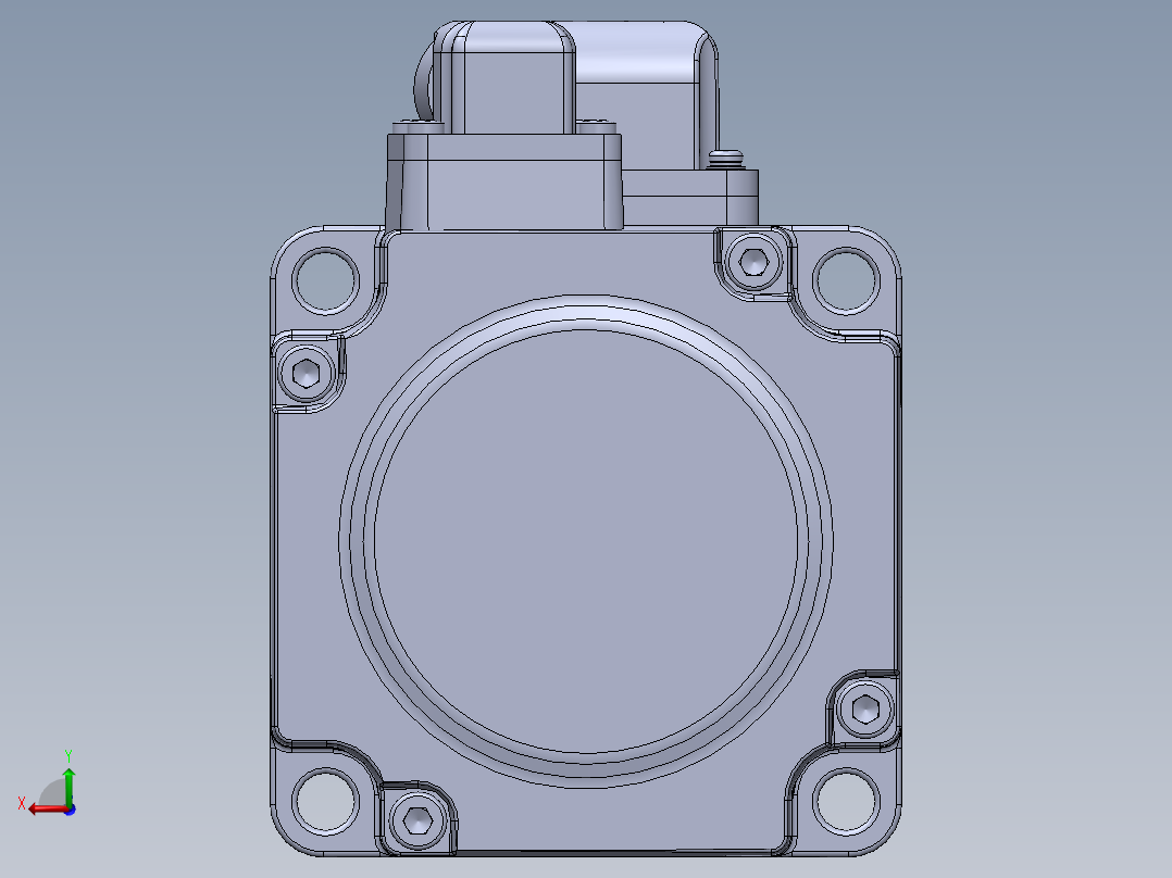 汇川电机（400w中惯量普通）MS1H4-40B30CB-A331Z 外形图后视图