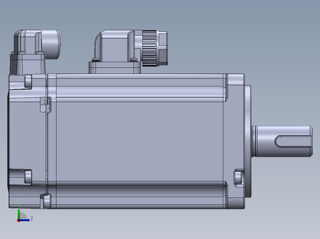 汇川电机（400w中惯量普通）MS1H4-40B30CB-A331Z 外形图左视图