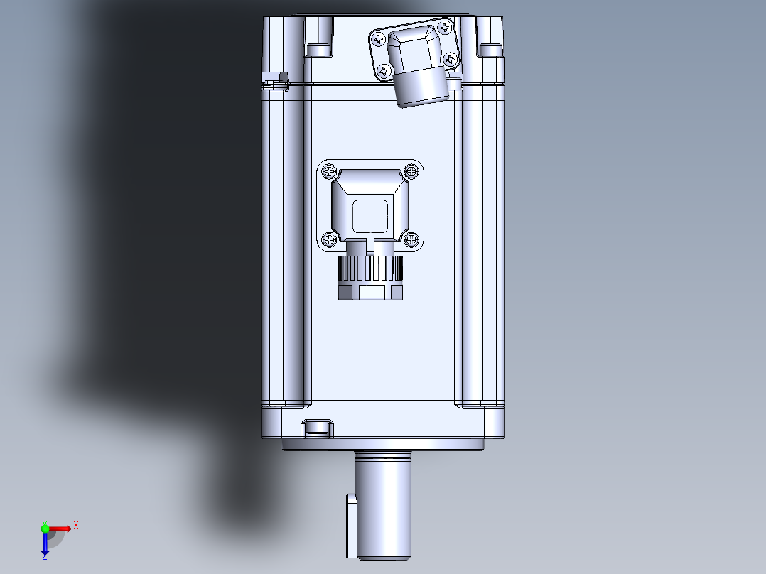 汇川电机（400w中惯量普通）MS1H4-40B30CB-A331Z 外形图俯视图
