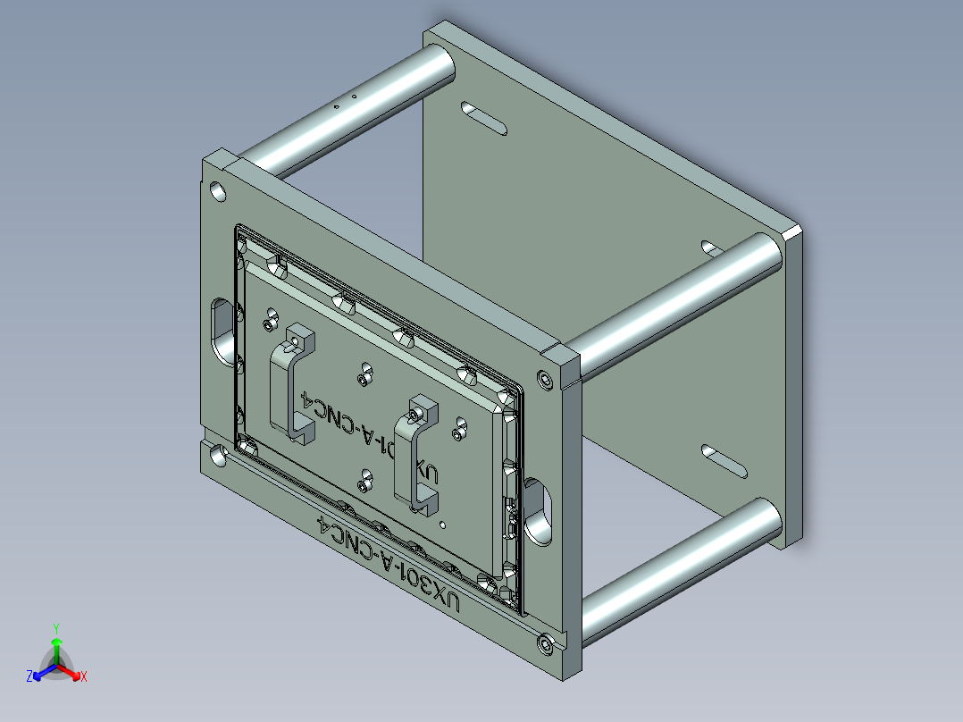 UX301-A-笔记本CNC工装夹具三维模型CNC4-8-15主视图