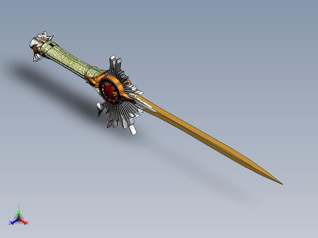 剑、宝剑(102)正等轴测图