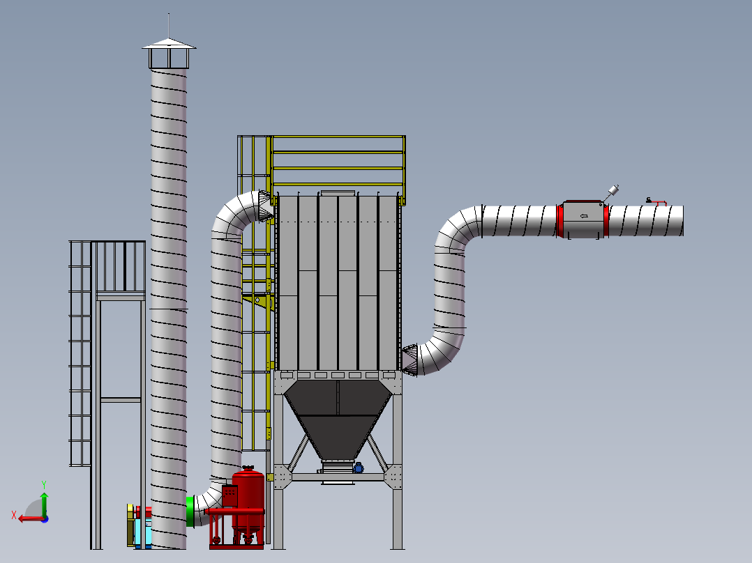 144袋-拼装除尘器后视图