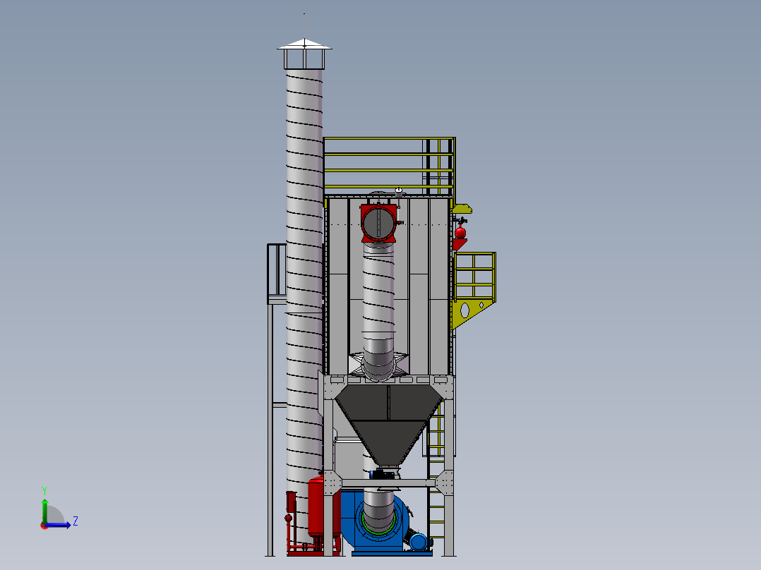 144袋-拼装除尘器左视图