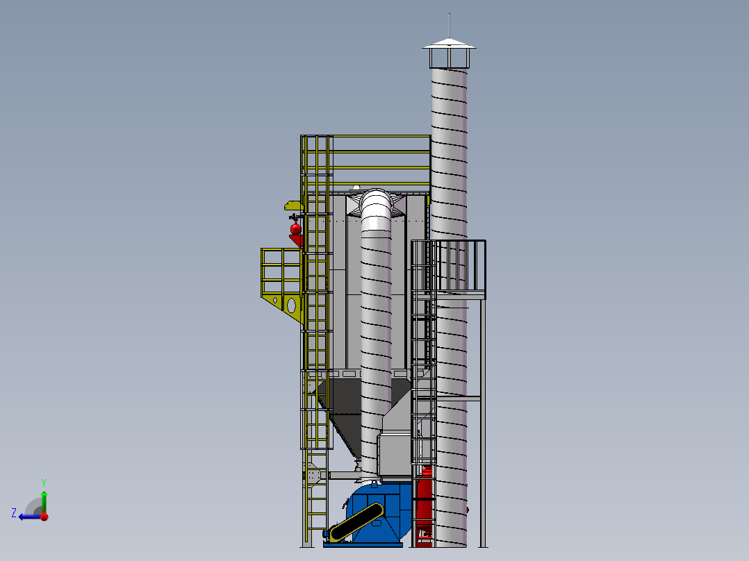 144袋-拼装除尘器右视图