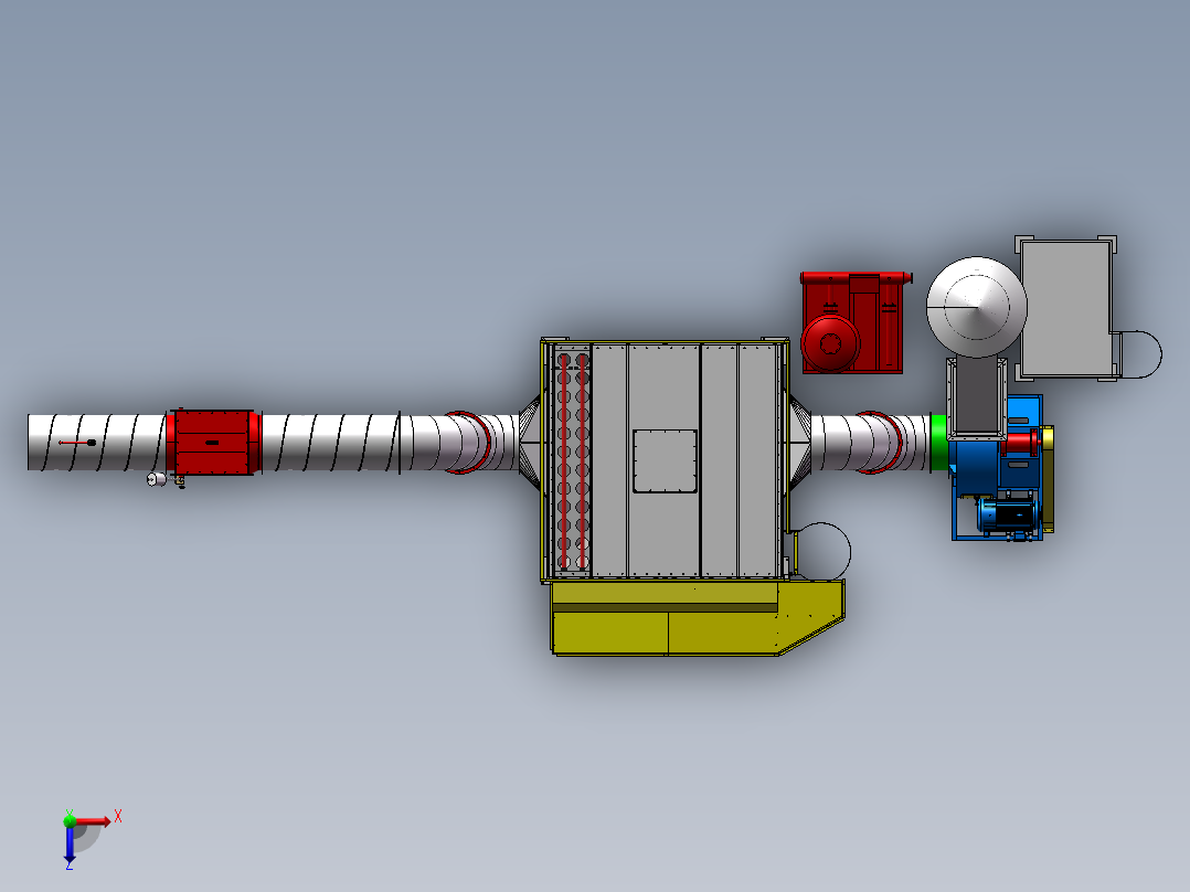 144袋-拼装除尘器俯视图