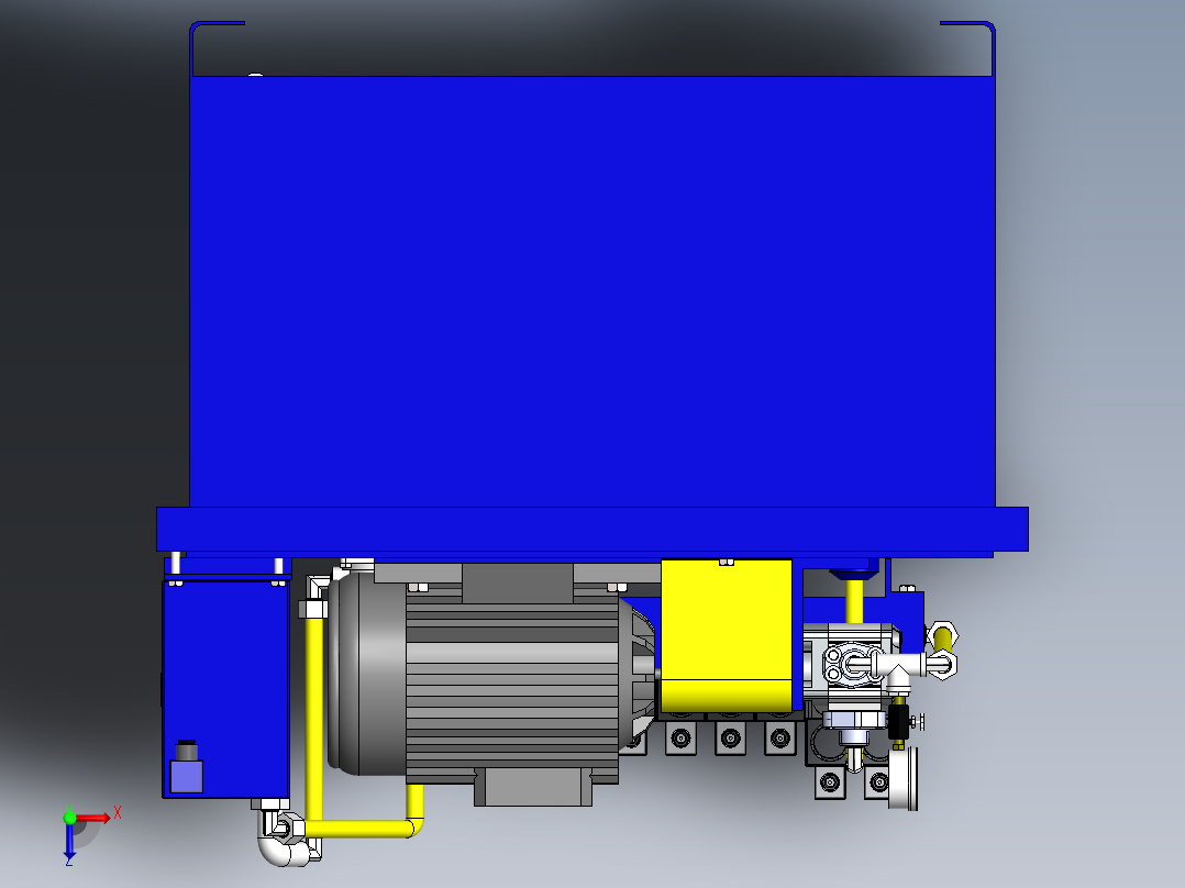 液压站系统俯视图