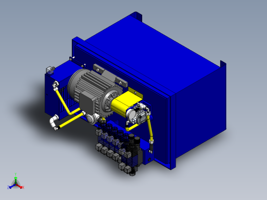 液压站系统正等轴测缩略图