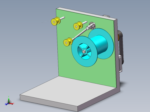 纱线卷绕机三维加二维加动画