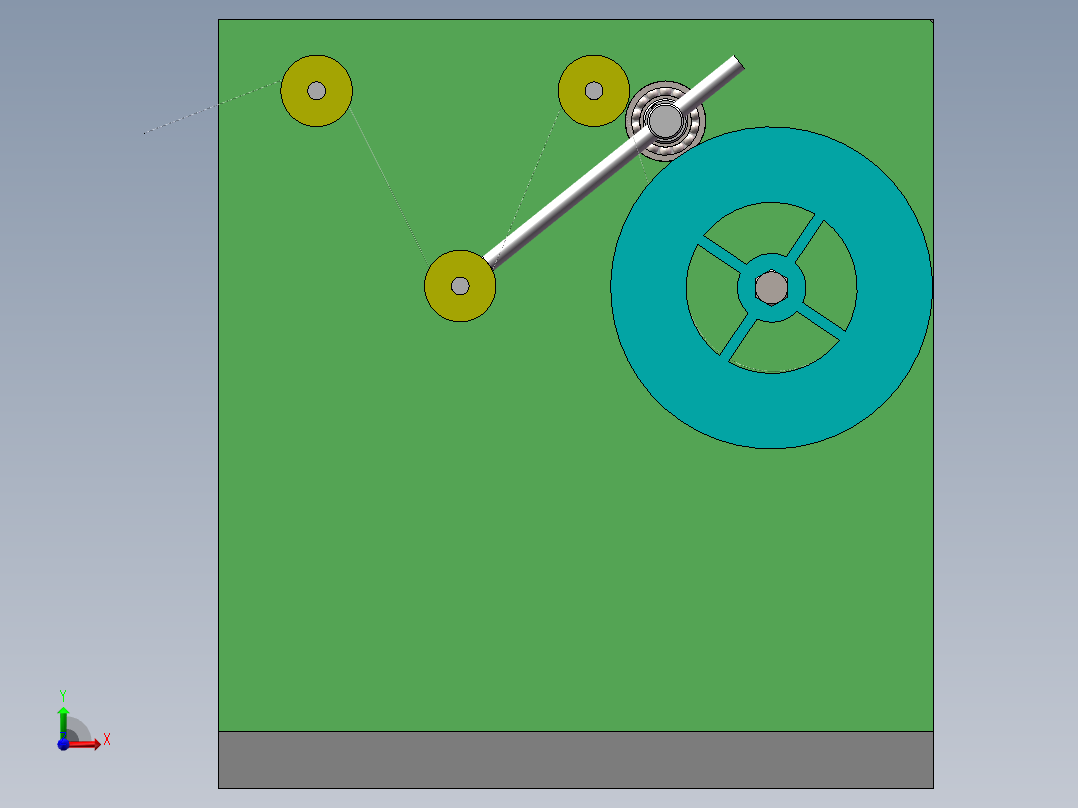 纱线卷绕机三维加二维加动画前视图