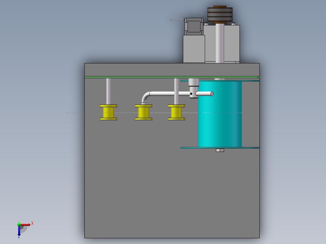 纱线卷绕机三维加二维加动画俯视图