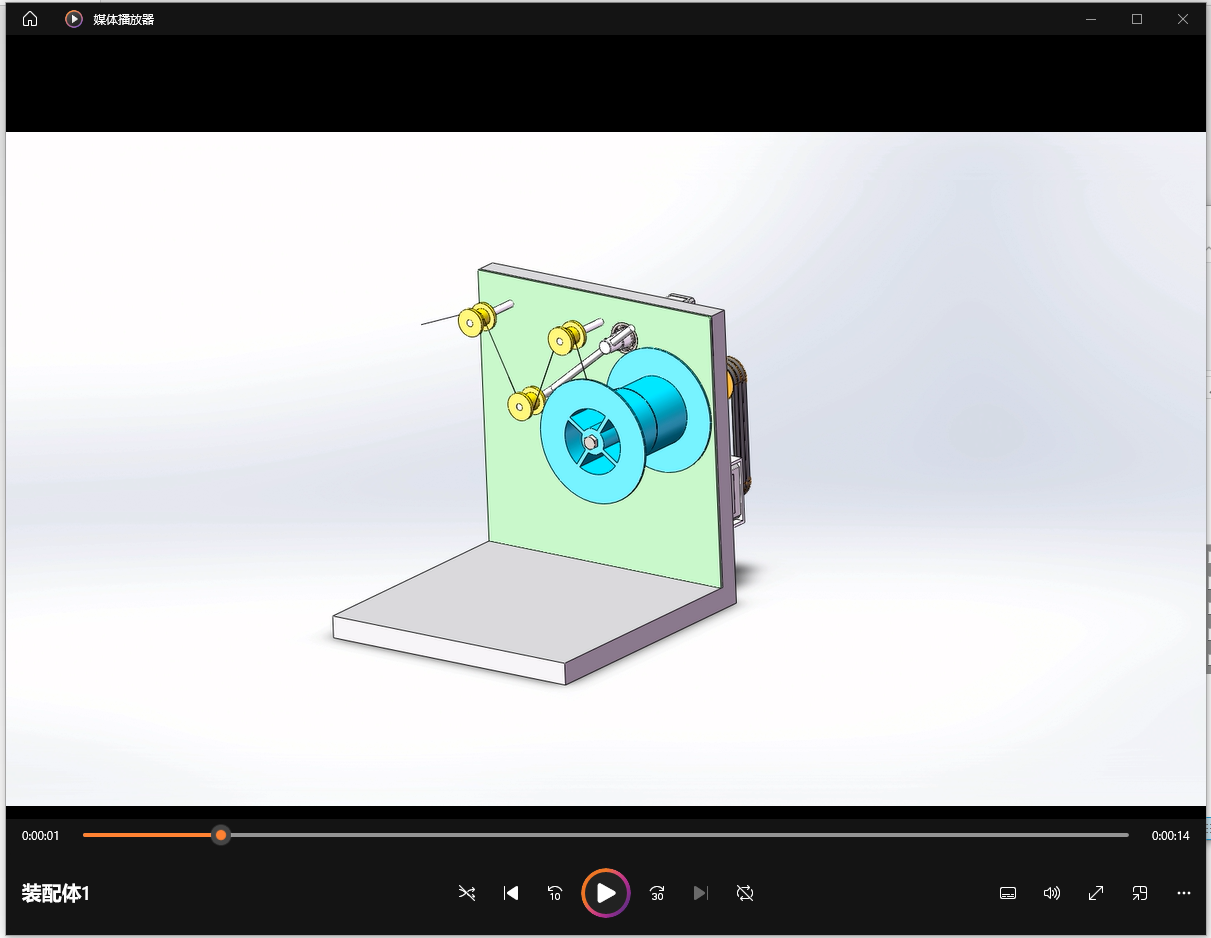 纱线卷绕机三维加二维加动画