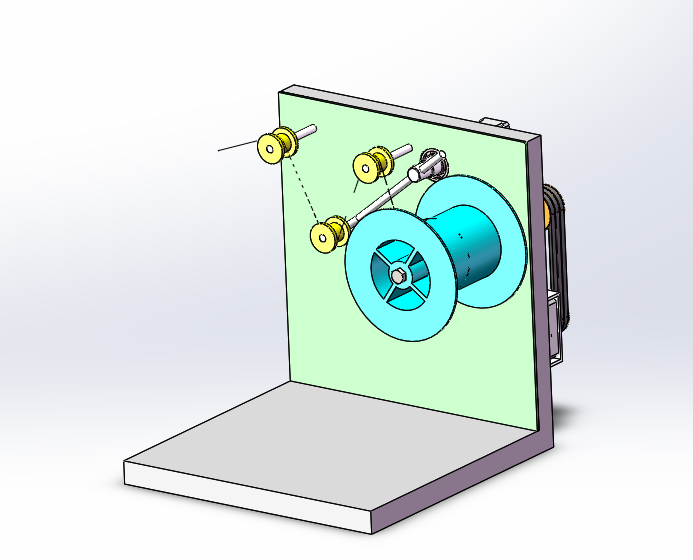 纱线卷绕机三维加二维加动画