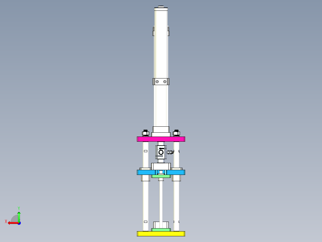 压合机构模型后视图