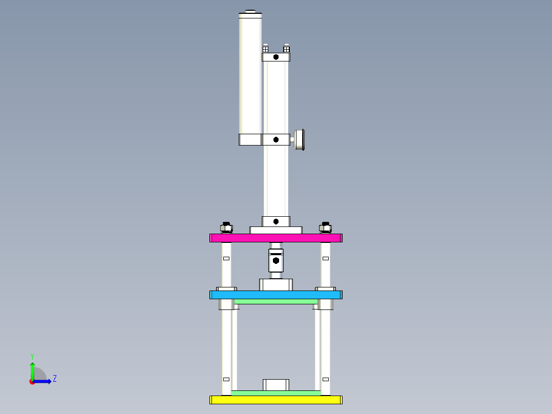 压合机构模型左视图