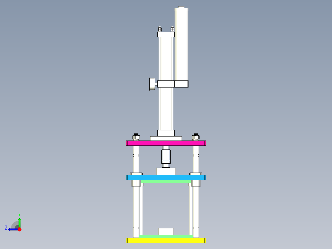 压合机构模型右视图