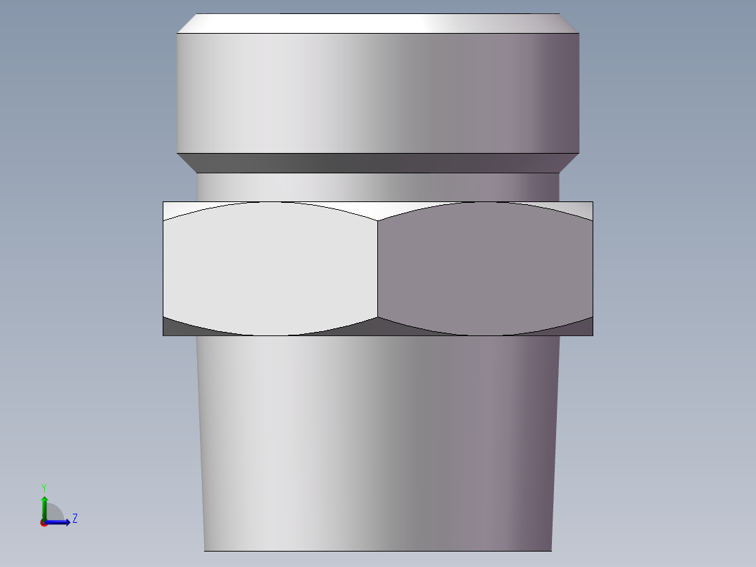 英制锥管螺纹直接头、1DT-30-12SP左视图