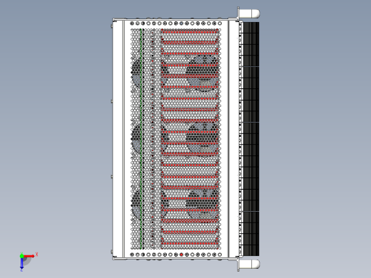 4U×19吋×230mm插箱模型俯视缩略图