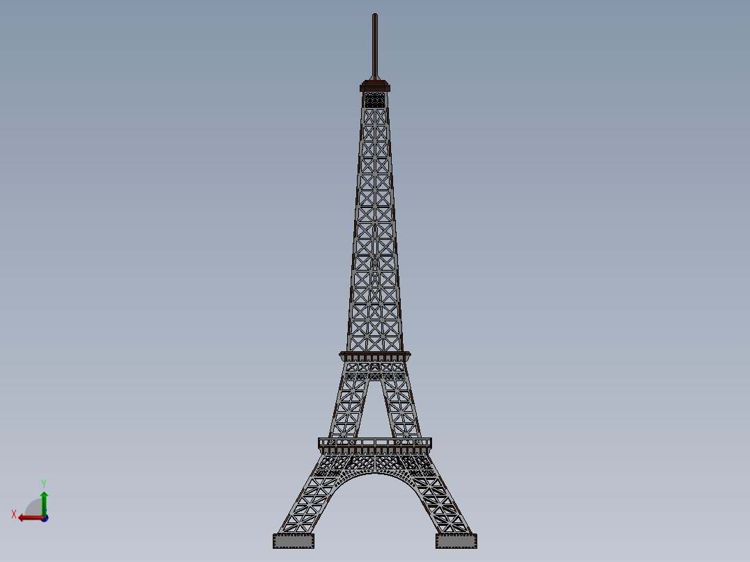 埃菲尔铁塔(4)后视图