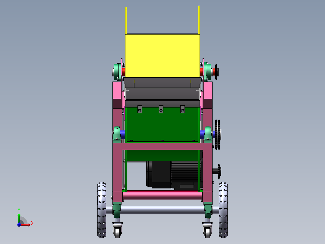 果木粉碎机前视图