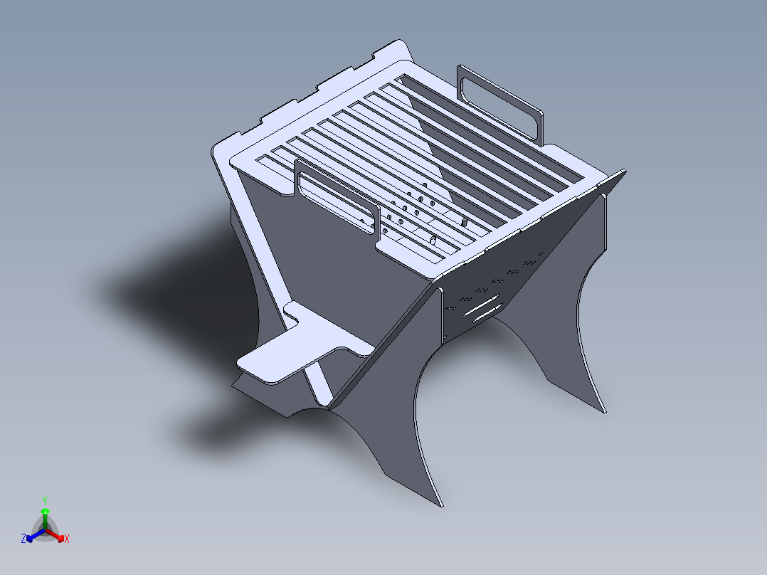 小烤架（3mm）正等轴测图