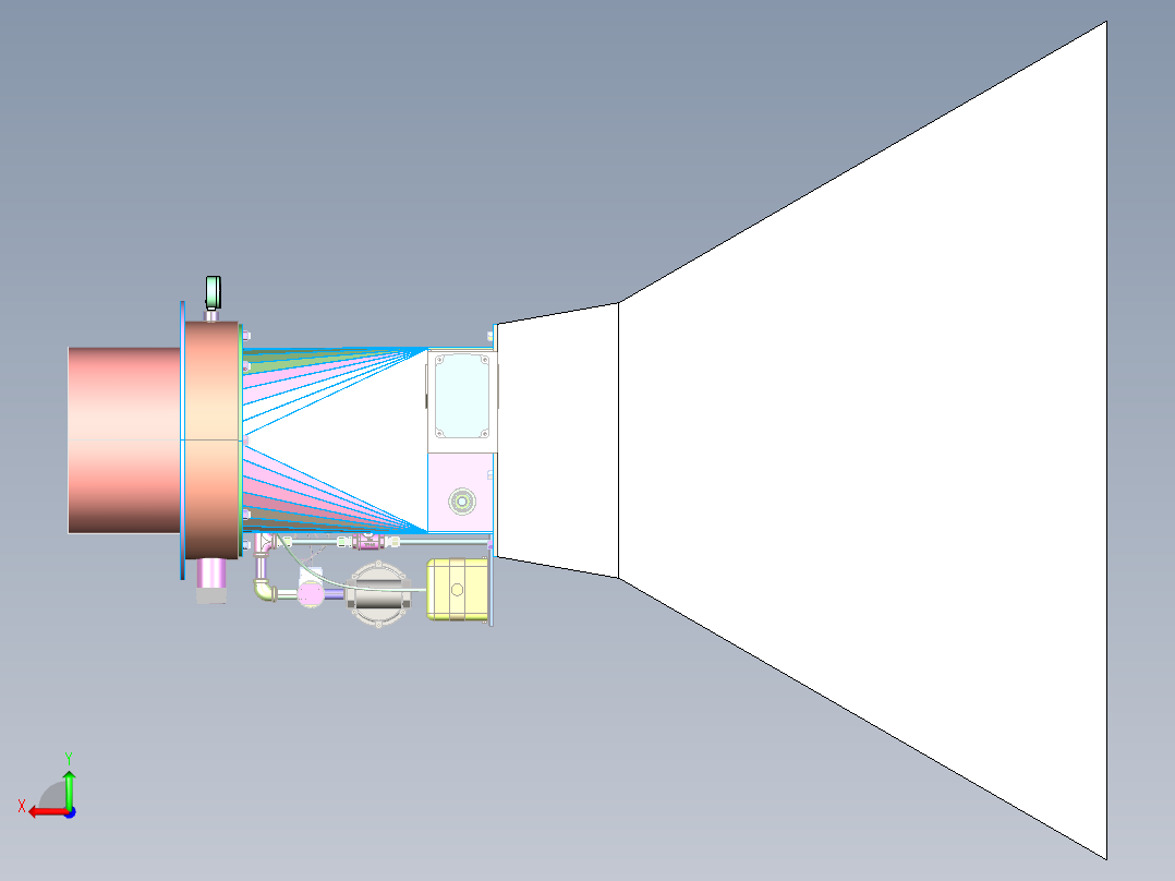 SL-270 饲料颗粒自动定量下料斗后视图