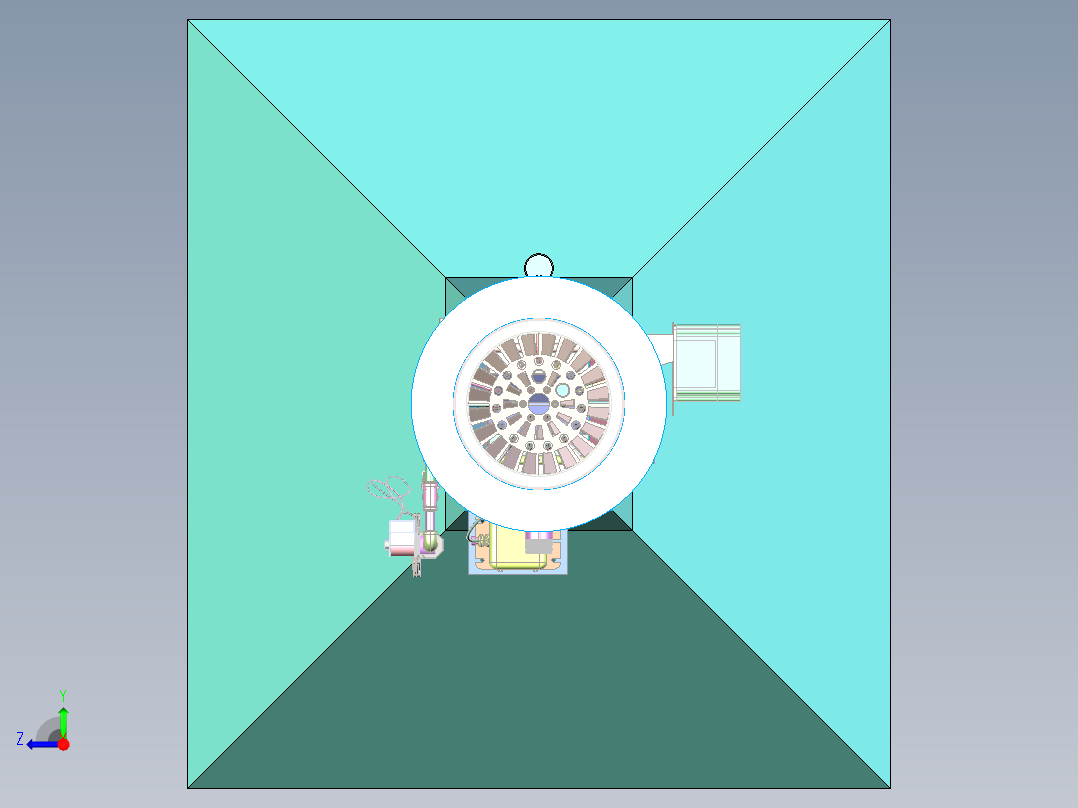 SL-270 饲料颗粒自动定量下料斗右视图