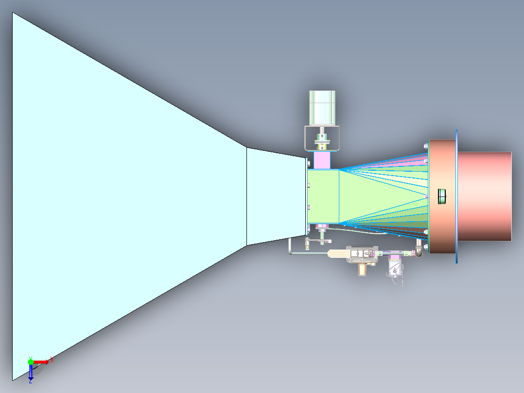 SL-270 饲料颗粒自动定量下料斗俯视图