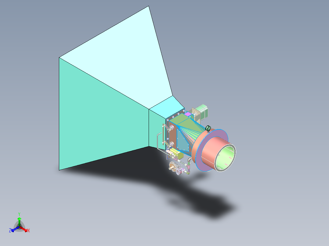 SL-270 饲料颗粒自动定量下料斗正等轴测图