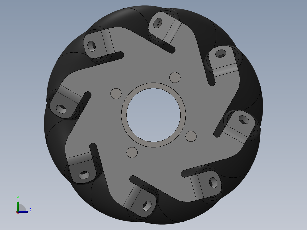 麦克纳姆轮左视图