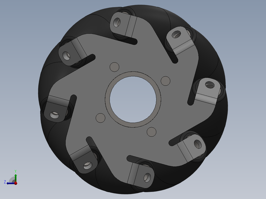 麦克纳姆轮右视图