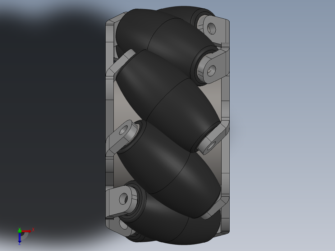 麦克纳姆轮俯视图