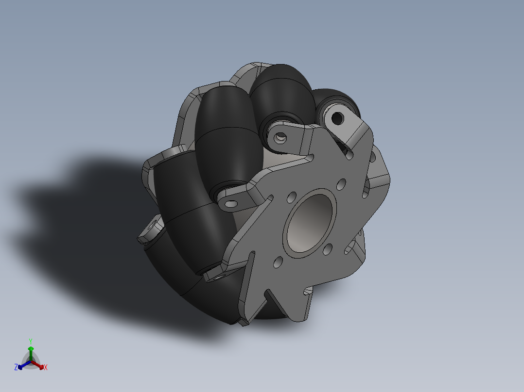 麦克纳姆轮正等轴测图