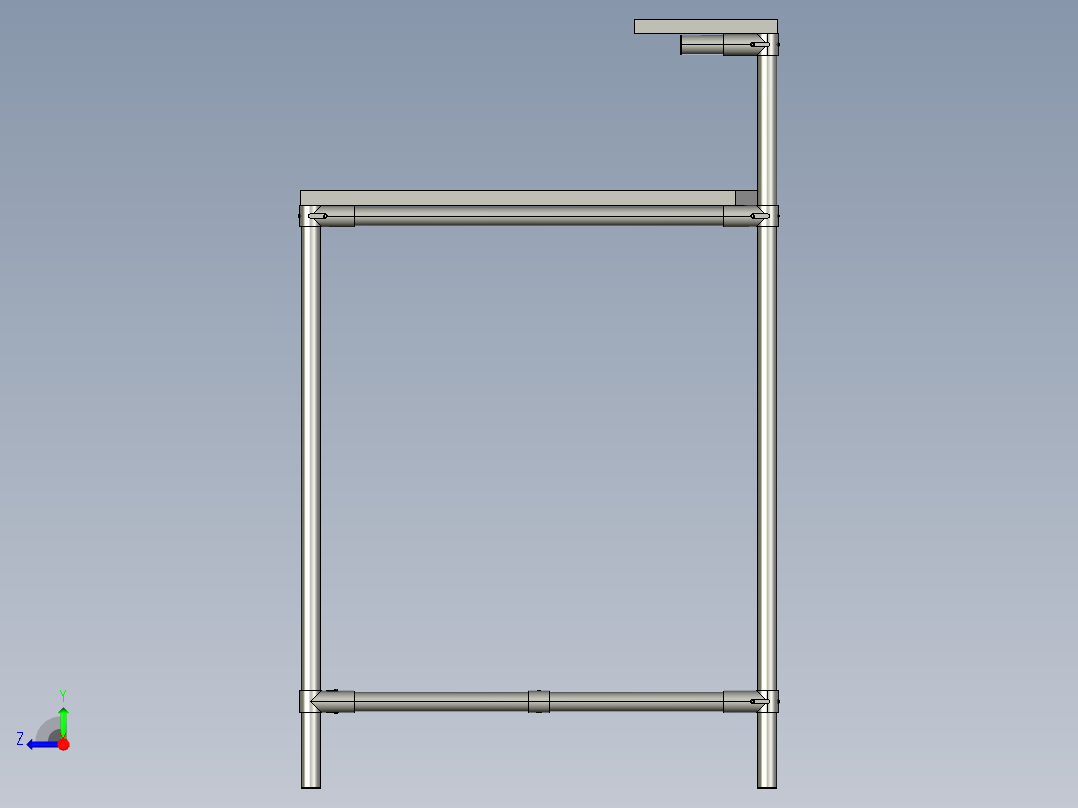 2513号办公桌右视图