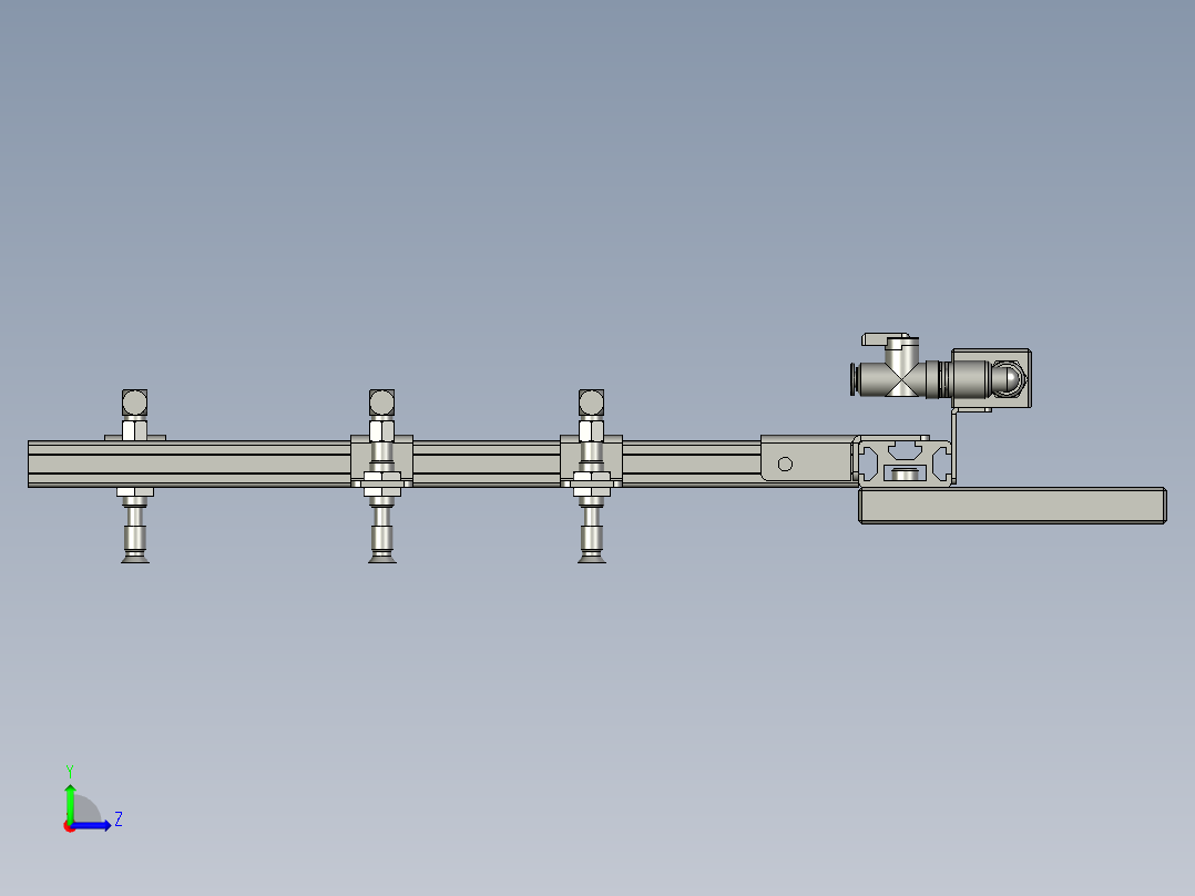 gh5吸盘支架组件3-30JT1002LT-C05-X1左视图