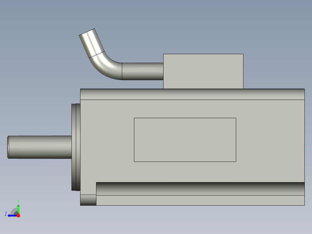 套管送线伺服SGM7J-01AFC6S电机右视图