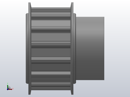 小凸缘型梯形齿同步带轮AT10型_SAT10DC-15-20-dc10-A前视缩略图