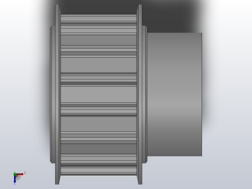 小凸缘型梯形齿同步带轮AT10型_SAT10DC-15-20-dc10-A俯视缩略图