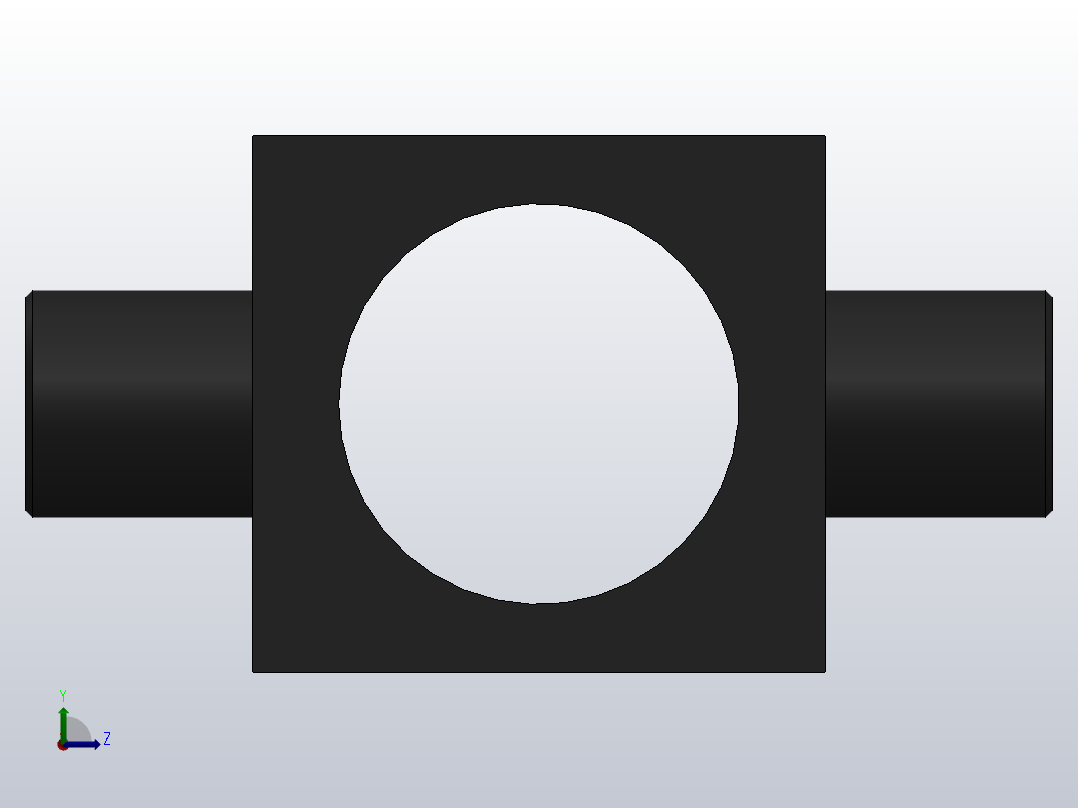 TC中间铰轴[40]气缸附件左视图