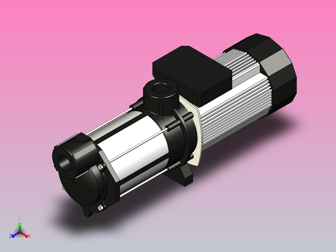 水平增压泵主视图